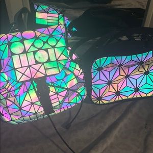 Reflective book bag and cross body bundle